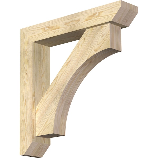 Ekena Millwork Westlake Slat Rough Sawn Bracket w/ Offset Brace, Douglas Fir, 6"W x 30"D x 30"H BKT0604X30X30WTL06RDF - main